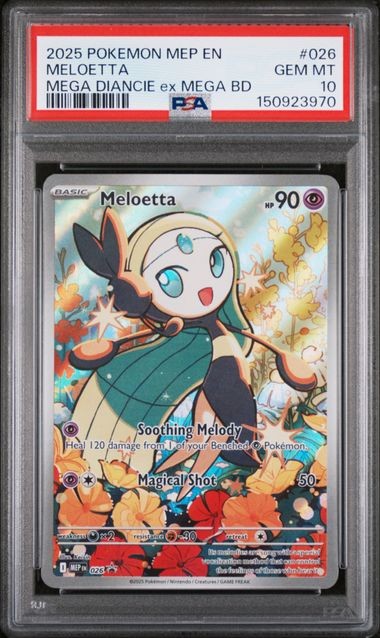 PSA 10 GEM MINT Meloetta MEP Black Star Promo Holo 2025 Pokemon MEP026