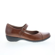 Dansko Fawna 5501-690200 Womens Brown Leather Mary Jane Flats Shoes