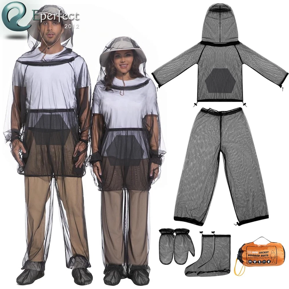 Adults Mosquito Suits Mesh Net Bug Hooded Jacket Pant for Fishing Hiking Camping
Opens in a new wind