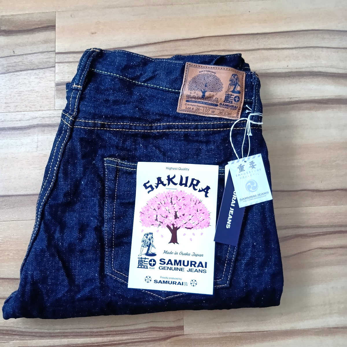 Samurai Jeans S500AX-SAKURA 18oz Indigo Sakura Cotton Selvedge One