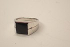 New Mans Polished Silver & Black Onyx ring Size 8 — photo 3