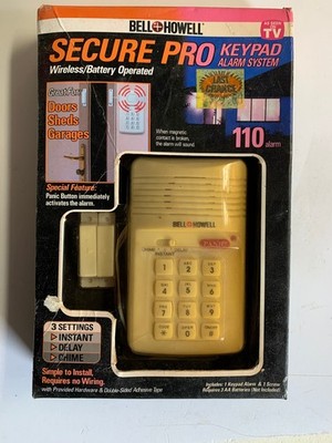 Bell Howell Secure Pro Keypad 110 Alarm System Panic Button Loud,Model 7788