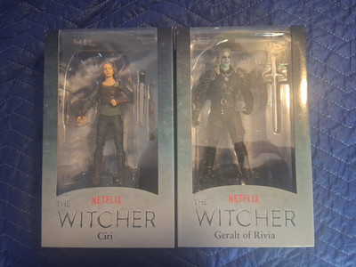 2 X McFarlane Toys The Witcher Series 7'' Action Figure Geralt of Rivia & Ciri