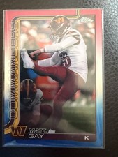 Matt Gay 2025 Topps Chrome Washington Commanders Red, White & Blue Commanders