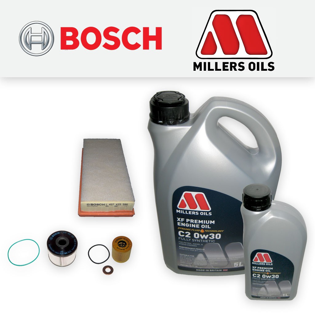 SERVICE KIT for PEUGEOT 508 2.0 HDI DW10C OIL AIR FUEL FILTERS +OIL (2010-2018)