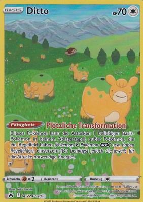 Ditto GG22/GG70 HOLO Zenit der Könige Pokemon Karte Deutsch