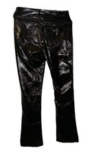 Gap Faux Leather Pants Baby Boot Stretch Black Y2K Goth Biker Women  s Sz 2R 26