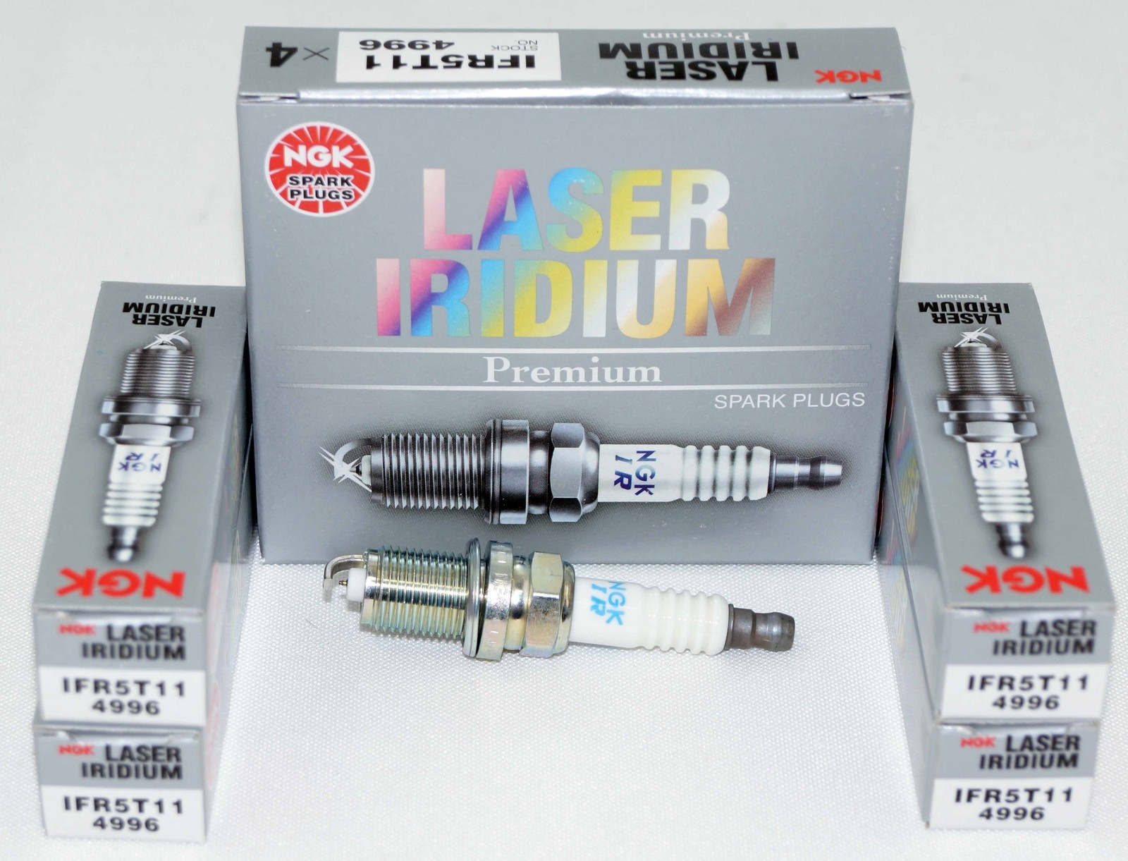 Set of 4 Genuine NGK Laser Iridium Spark Plug 4996 IFR5T11
