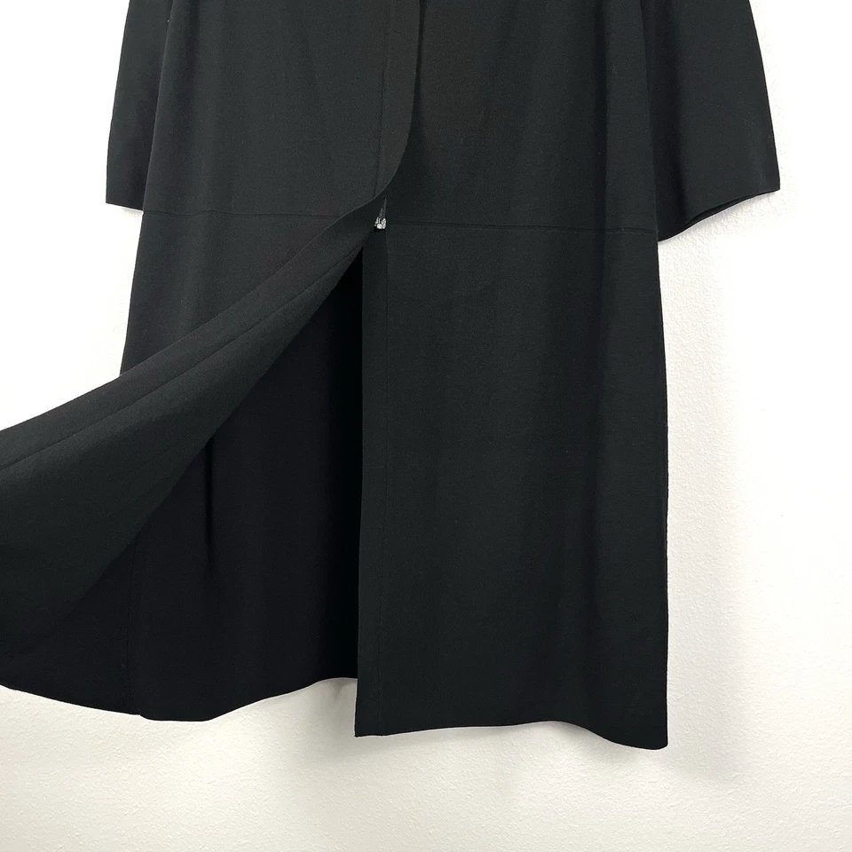 Suéter cárdigan largo manga 3/4 tejido negro XL Lafayette 148 para mujer Foto 3 de 4