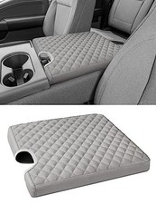 Center Console Armrest Cover for 2015-2025 Ford F150 F250 F350 F450 Grey Edge