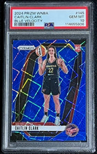Caitlin Clark Rookie card PSA 10 GEM MT blue Velocity Prizm Color Match Fever