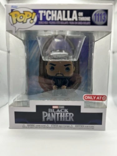 T'CHALLA TCHALLA ON THRONE BLACK PANTHER FUNKO 1113 DELUXE TARGET EXCL LARGE POP