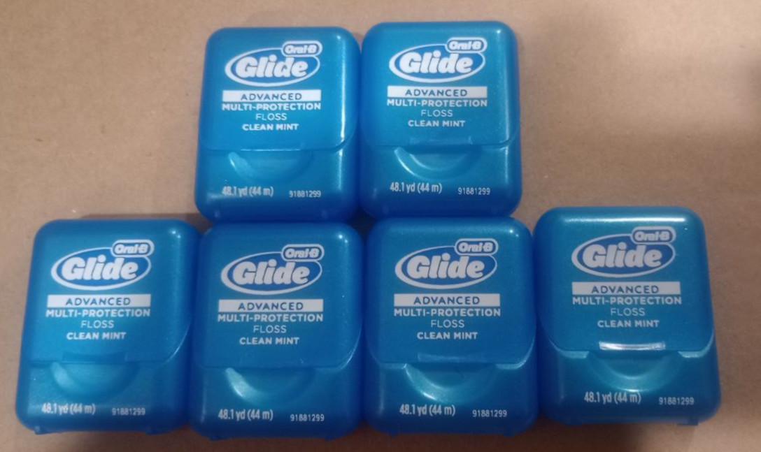 6x OLD (COSTCO) VERSION Oral-B Glide Advanced Floss - 288.7 yards (6 x 48.1 yds)