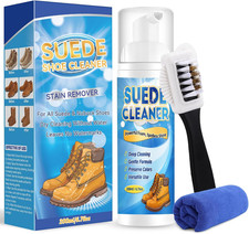Suede Shoe Cleaner, Suede Cleaner for Shoes with Brush  Towel, Foam Removes Sta