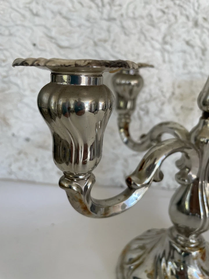 chandelier en métal argenté 4 feux/7329V2 - Photo 3/4