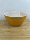 Vintage Pyrex Glass Mixing Bowl # 402 Daisy Citrus Yellow Orange 1 1/2 Quart
