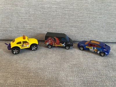 Matchbox Sonic X Cars 2001 Limited Edition 1:64 Sonic Knuckles Tails Rare 3pcs