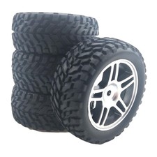 gamchiano 75mm RC Wheel Rims & Tires Set for Wltoys 144001 RC Rock Crawler Model