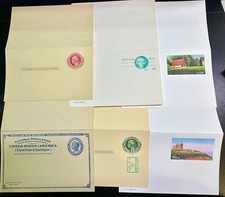 C383, 6 Mint US Postcards with Paid Reply