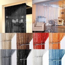 String Door Curtain Bling Ribbon Doorway Room Divider Window Panel Tassel US