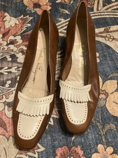 Vintage SALVATORE FERRAGAMO Leather Slip-ons Loafers Made in Italy