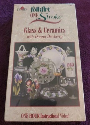 Donna Dewberry One Stroke Painting Glass & Ceramics VHS     Sealed 