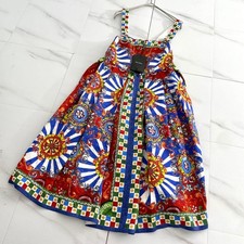 D&G Dolce & Gabbana Floral Silk Knee-Length Dress M Authentic