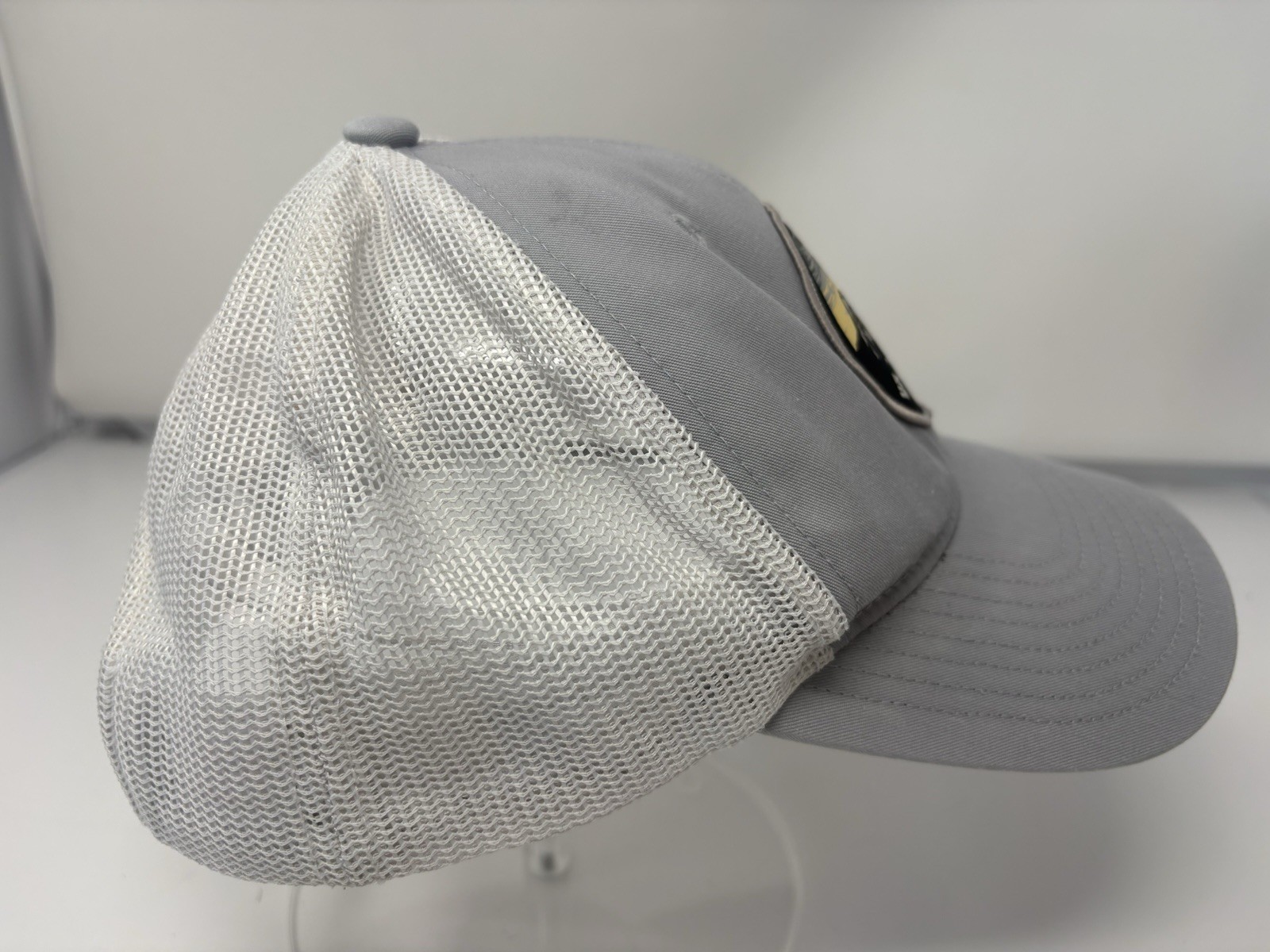 Columbia Mesh Snapback Hat Mountain Patch Gray Wh… - image 2
