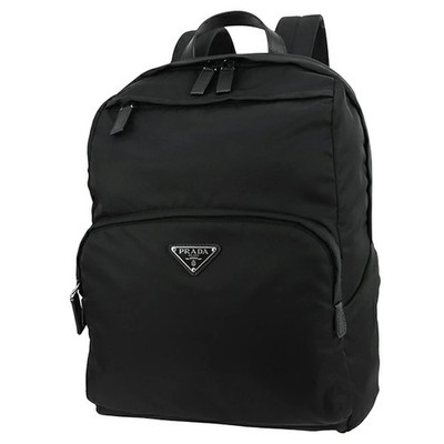 PRADA Re-Nylon × Saffiano Leather 2VZ104 2DMG F0002 Backpack Black Bag #ACB1151