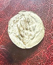 Germany Hall Silver Heller Hand of God/Cross Medieval Coin, 13th-14th Century