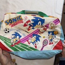 Vintage SEGA Sonic The Hedgehog Duffel/Gym Bag GENUINE COLLECTIBLE