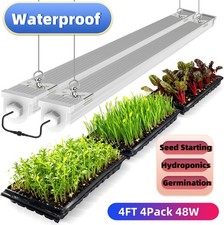 T8 LED Grow Lights 4FT Full Spectrum 4000K 4  48W Hydroponics Plant Lamps IP65