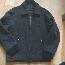 A.P.C. Vintage 90s Wool Zip Blouson Jacket Gray Made in France M B Condition