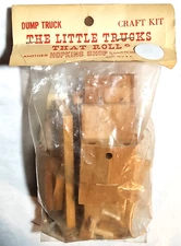 Hopkins Shop Dump Truck Wood Craft Kit Pasadena CA."Little Trucks That Roll" NOS