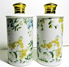 The Toscany Collection WILDFLOWERS Salt & Pepper Shakers-Made in Japan-Vintage