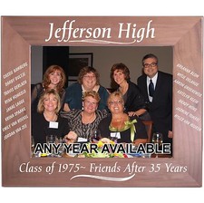 Personalized Wood Picture Frames Class Reunion Gifts Custom Party Favors Names