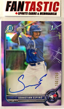 2022 Bowman Chrome 1st Auto PURPLE REF /250 CPA-SE Sebastian Espino Blue Jays