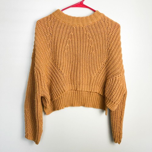 Shein Cropped Chunky Tan Oversized 