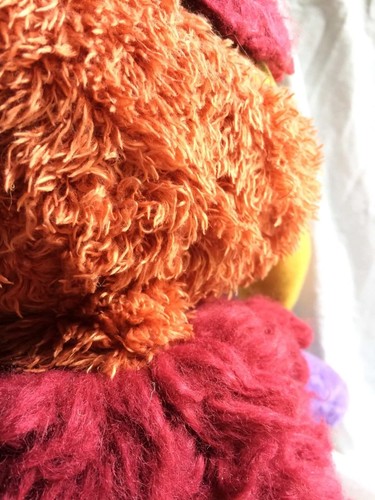 Manhatten Toy Monster Alien Stuffed Animal Plush Furry Happy Purple Orange Horns - Picture 8 of 9