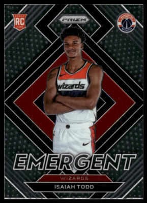 2021-22 Panini Prizm #30 Isaiah Todd Emergent Washington Wizards