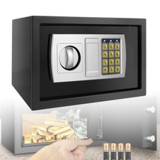 SOLID STEEL FIREPROOF SAFE SECURITY HOME OFFICE MONEY CASH SAFETY MINI BOX W/KEY