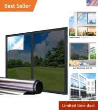 One Way Reflective Window Film for Daytime Privacy & Sun Blocking - 17.5x78.7in