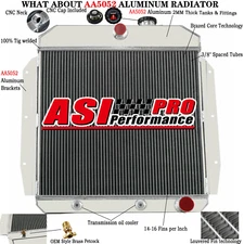 ASI 4 Row Aluminum Radiator For 1955-1959 Chevy/GMC 100/150 Apache C/K Truck