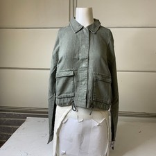 Splendid Breck Spread Collar Jacket Women's Size Small Olive Branch