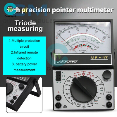 AC/DC 1000V/500mA Volt Voltmeter Ammeter Ohmmeter Analog Multimeter Tester Meter