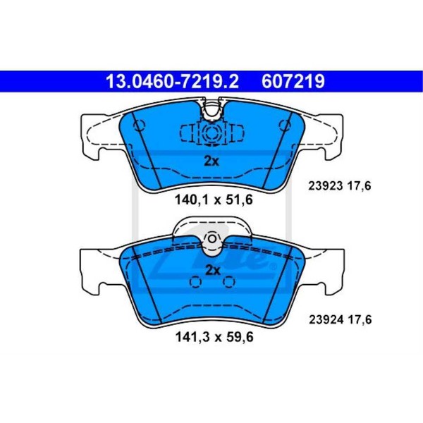 ATE BremsbeläGe 13.0460-7219.2 BremsklöTze FüR Mercedes-Benz M-Klasse W164-image