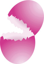 Opened Easter Egg Car Bumper Sticker Decal