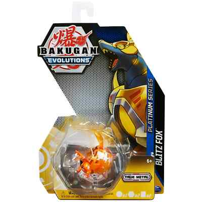 Bakugan Evolutions Platinum Blitz Fox (Gold) with Trading Cards