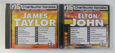 x2 Chartbuster POP Artist Series Karaoke James Taylor Elton John CD G