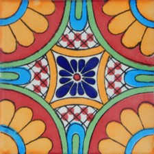C187 - 3 Sq Ft Tiles Ceramic Mexican Talavera...